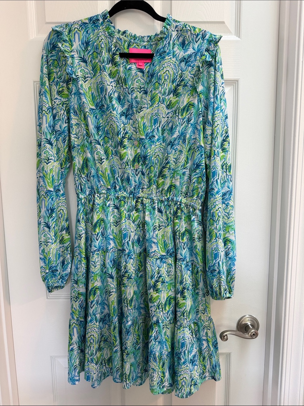 Lilly Pulitzer Blue Green Print Midi Dress